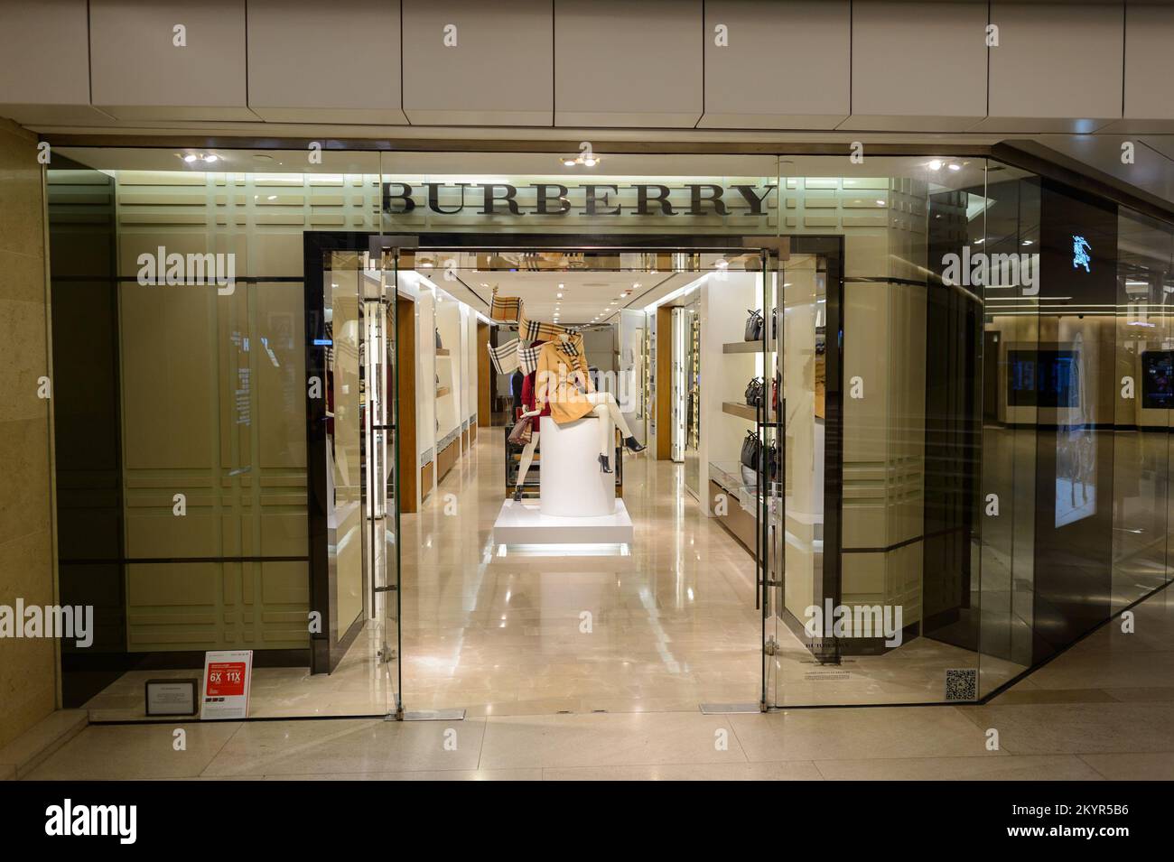 HONG KONG OCTOBER 25, 2015 interior of the Landmark shopping mall. The Landmark, also known