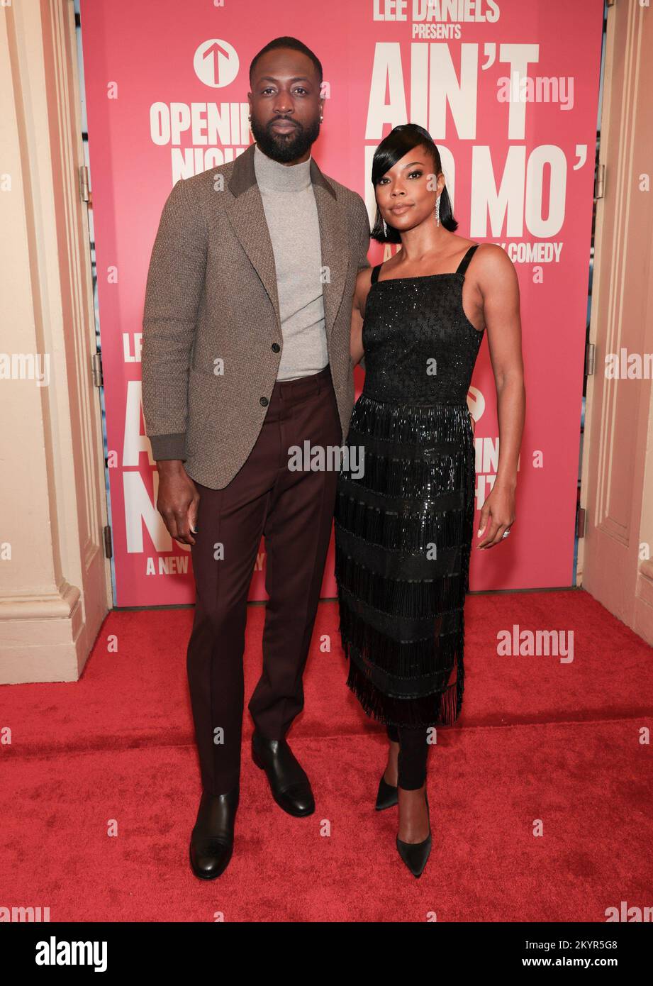 New York, NY, USA. 1st Dec, 2022. Dwayne Wade, Gabrielle Union at arrivals for AIN'T NO MO' Opening Night on Broadway, Belasco Theatre, New York, NY December 1, 2022. Credit: CJ Rivera/Everett Collection/Alamy Live News Stock Photo