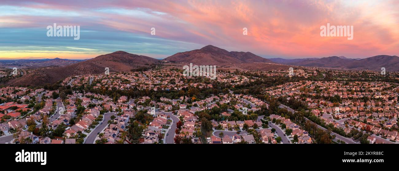 Aerial view of residential subdivision houses Stock Photo - Alamy