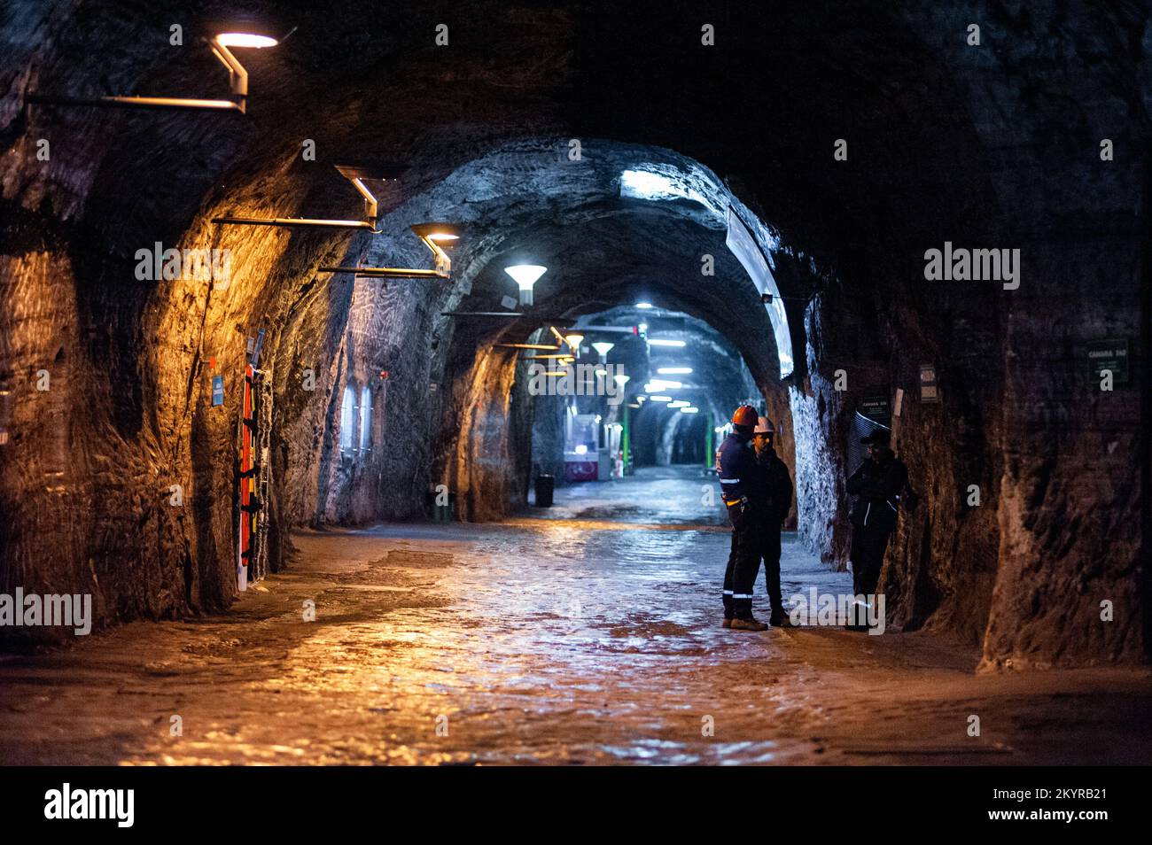 Zipaquira, Colombia, December 1, 2022. Christmas lights and the worlds largest underground Nativity Scene are prepared for the christmas season, in Zipaquira, Colombia, Deceber 1, 2022. Photo by: Chepa Beltran/Long Visual Press Stock Photo