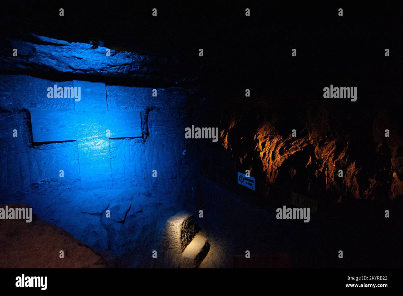 Zipaquira, Colombia, December 1, 2022. Christmas lights and the worlds largest underground Nativity Scene are prepared for the christmas season, in Zipaquira, Colombia, Deceber 1, 2022. Photo by: Chepa Beltran/Long Visual Press Stock Photo