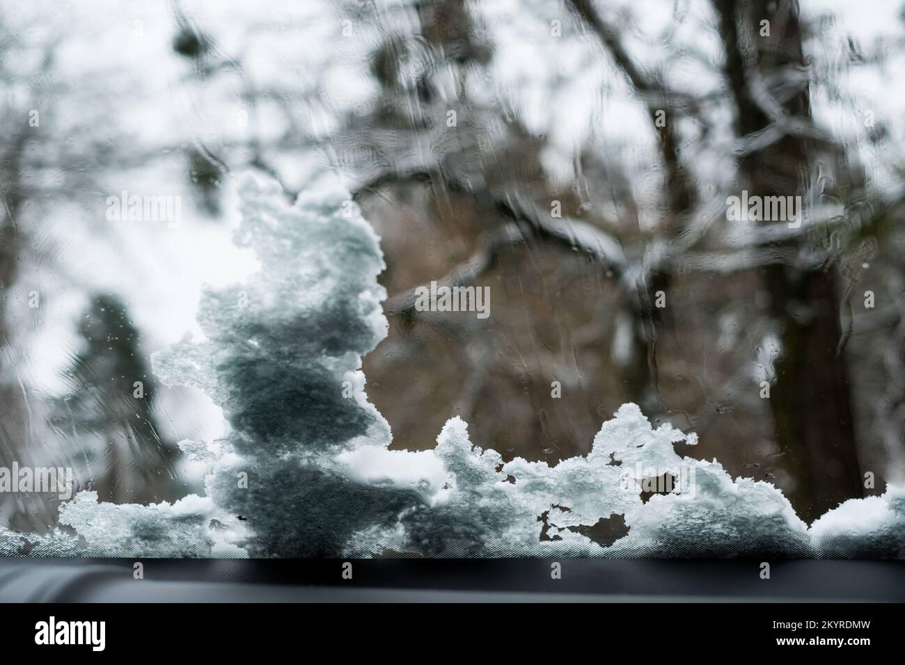 Car in the ice. Winter concept. Part of the car Stock Photo - Alamy
