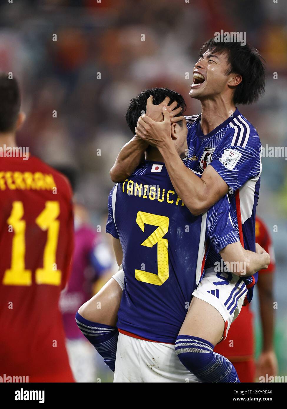 ArRayyan, Qatar. December 1, 2022, (lr) Shogo Taniguchi of Japan