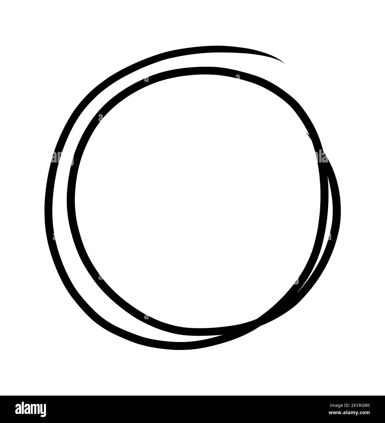 Doodle circle sketch. Hand drawn round shape Stock Vector Image & Art