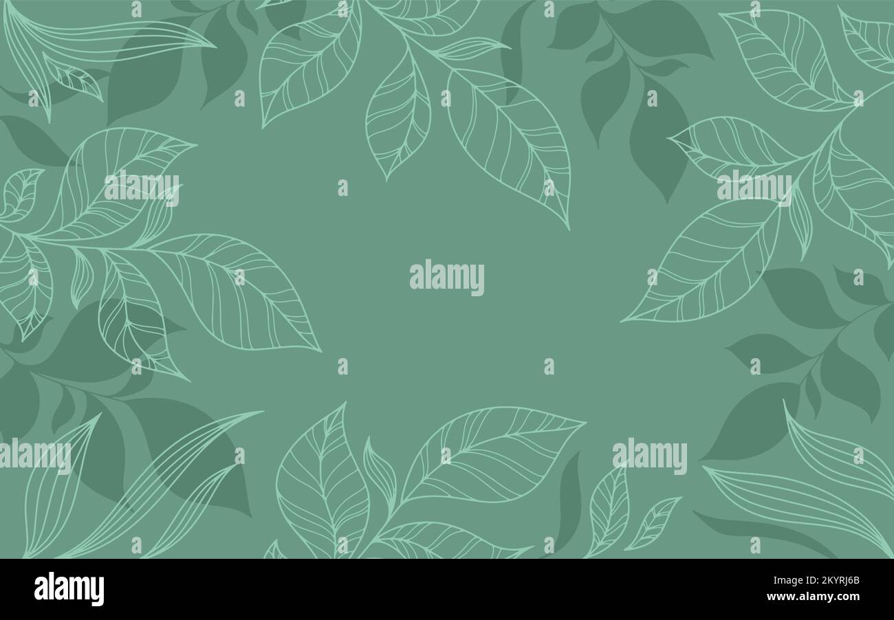 floral motif graceful twigs with leaves vector Stock Vector