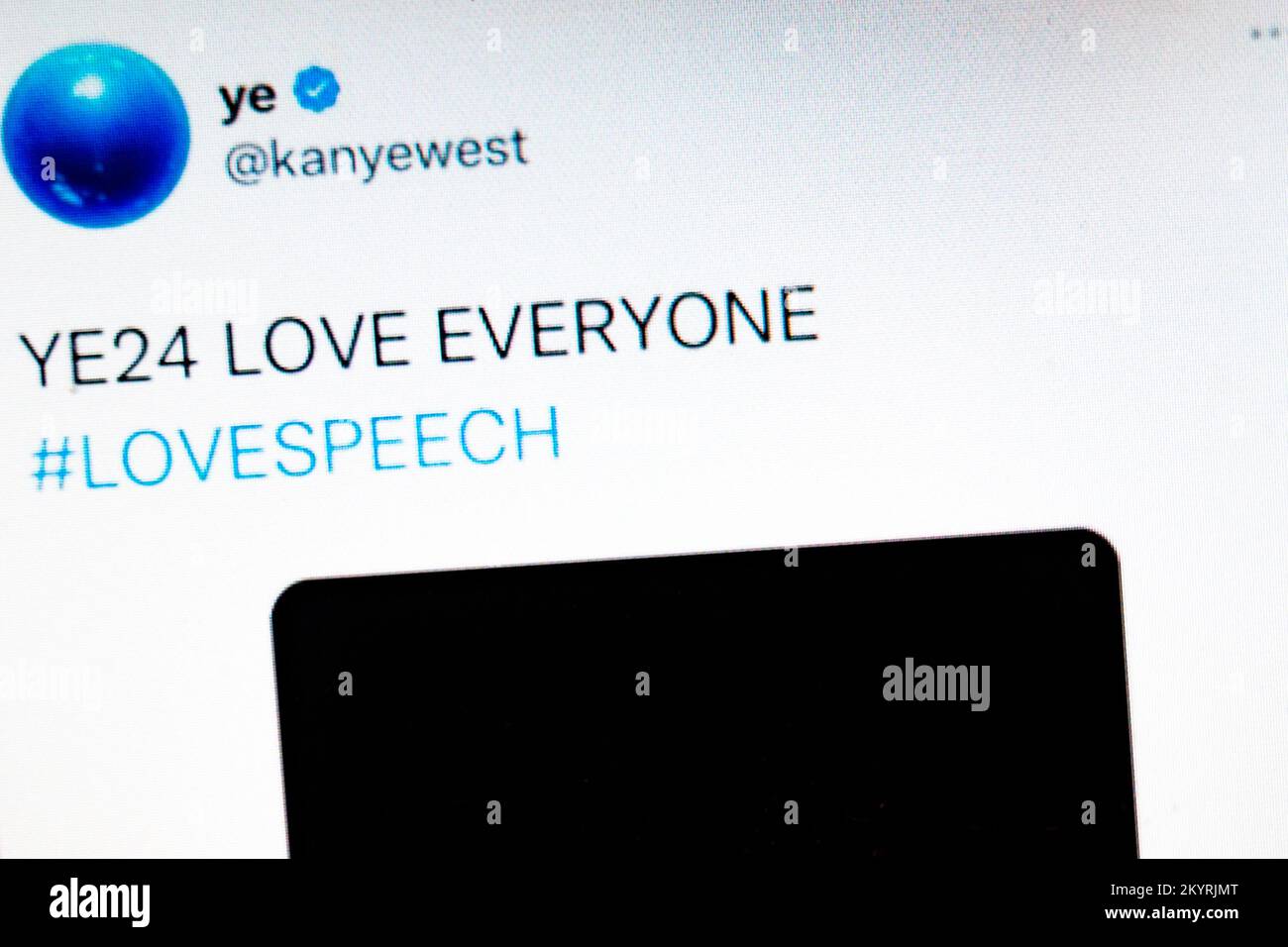 San Francisco, California, USA. 2nd Dec, 2022. The tweet that got Kanye ...