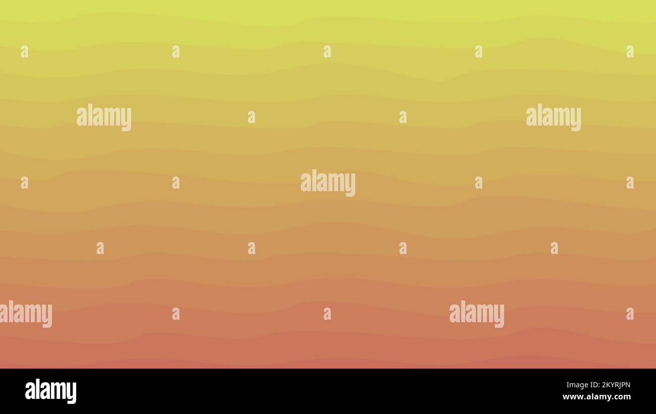 Abstract layered waves pattern background Red and yellow colors. Topographic Stock Photo
