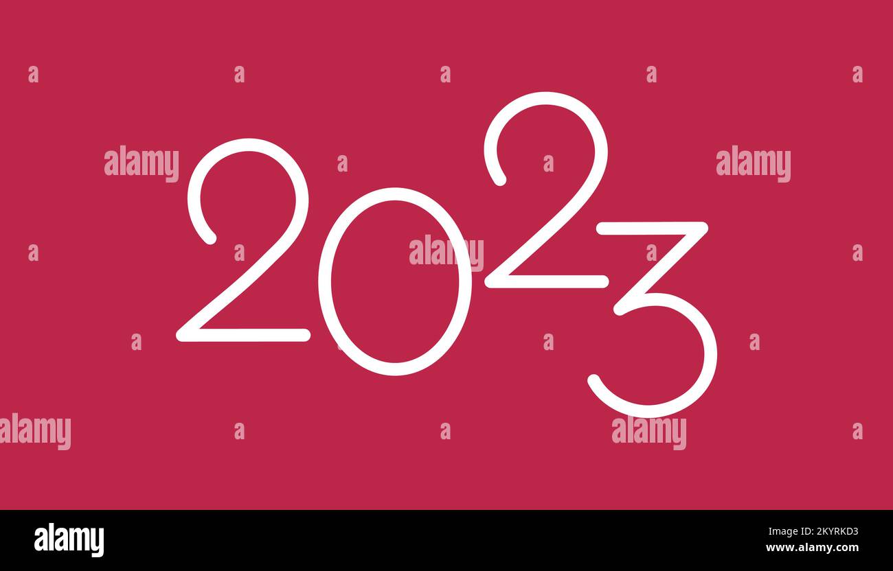 Vector 2023 new year numbers color of the year 2023 viva magenta Stock Vector Image & Art Alamy