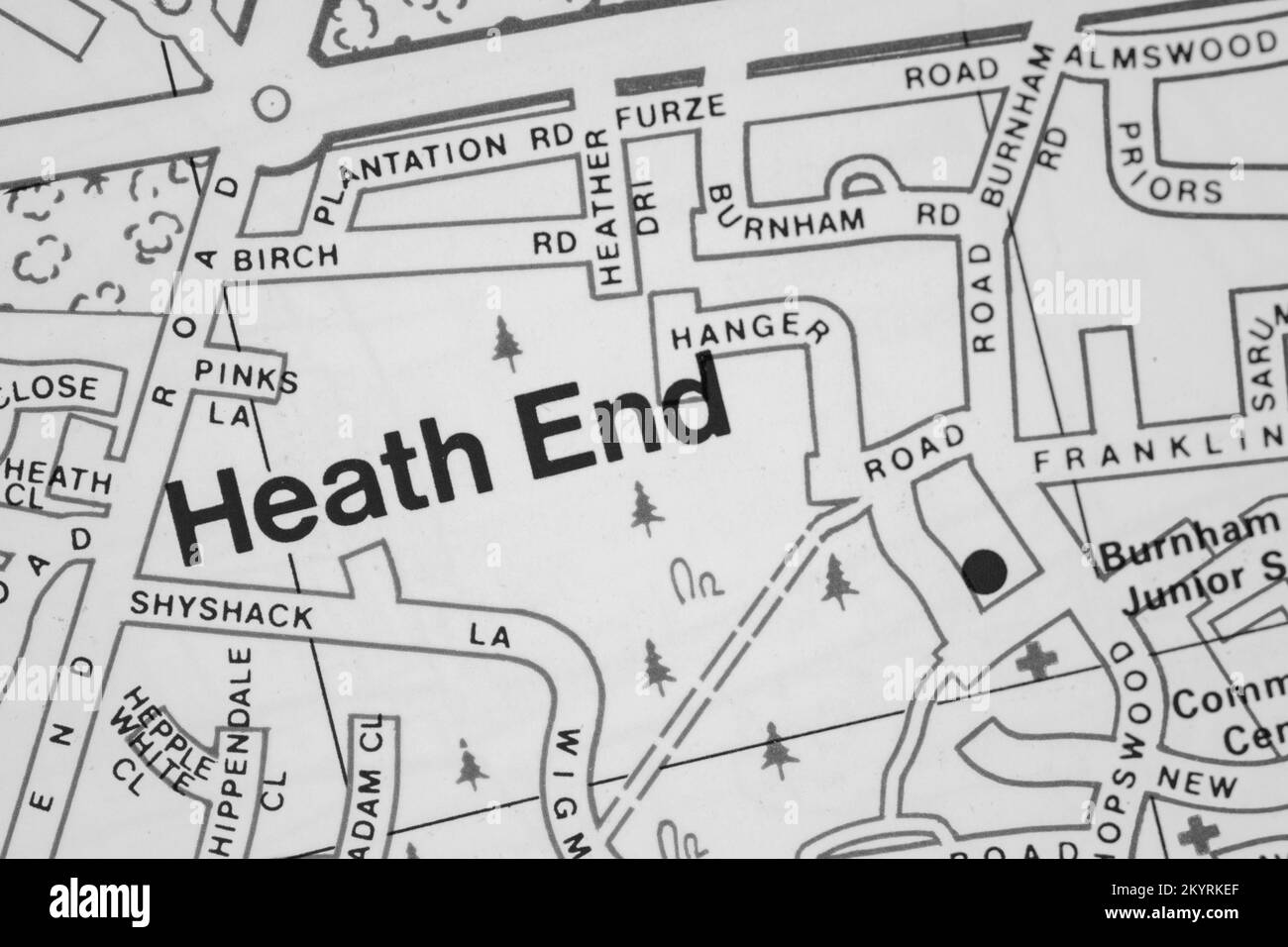 Heath End village in Hampshire, United Kingdom atlas map town name