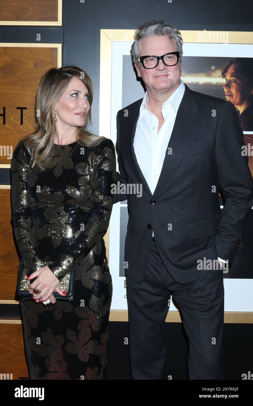 LOS ANGELES DEC 1 Maggie Cohn, Colin Firth at the Empire of Light Los Angeles Premiere at