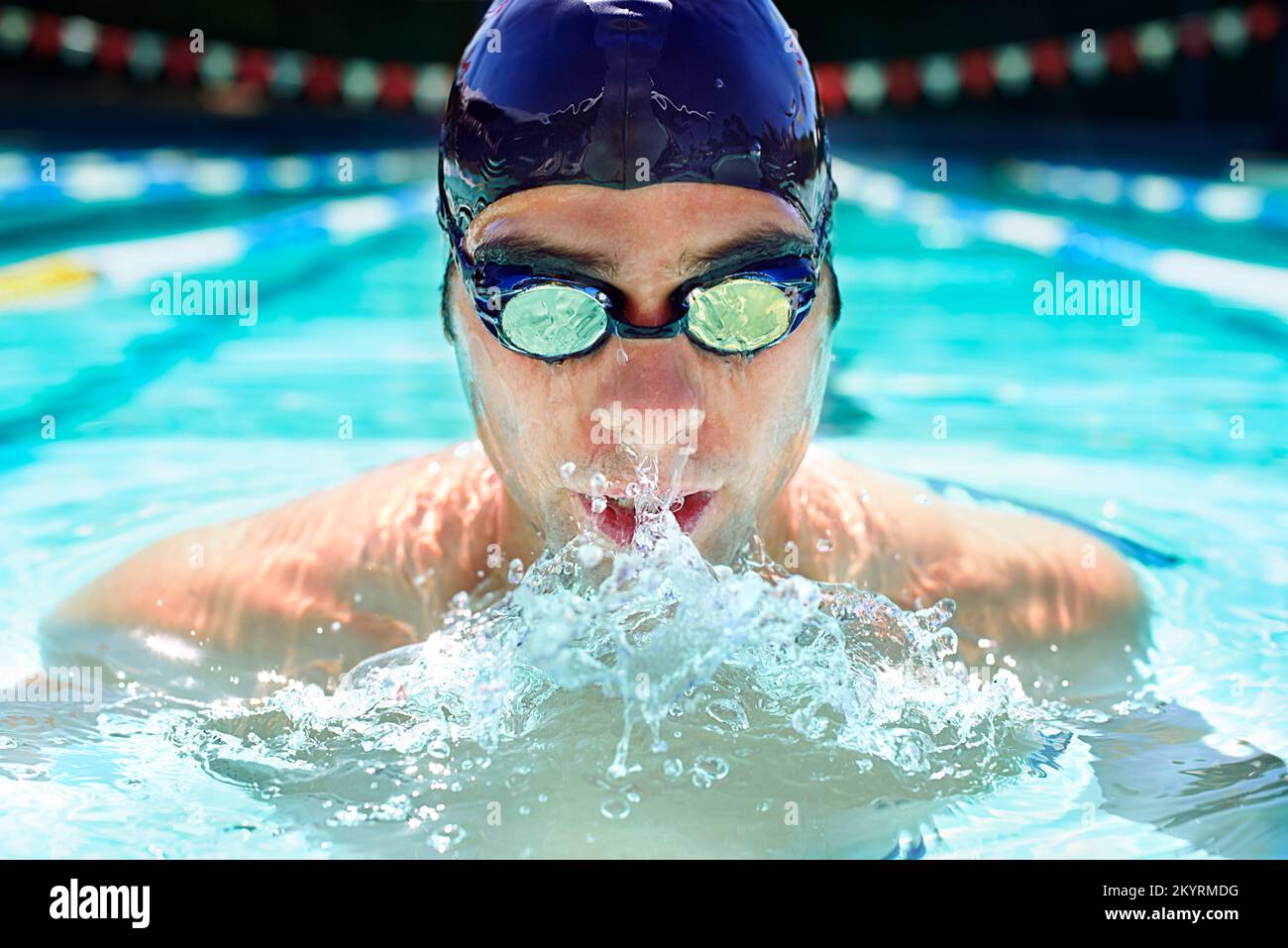 Driven to improve his lap time. Cropped view of a determined male