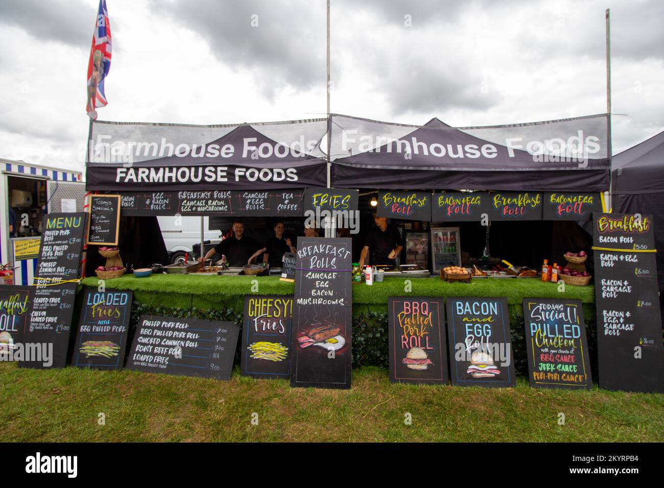 EXETER, DEVON, UK - JULY 1, 2022  trade stand - Farmhouse Foods Stock Photo