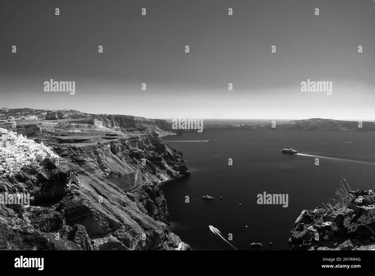 Passenger ferry boat arriving Black and White Stock Photos & Images - Alamy