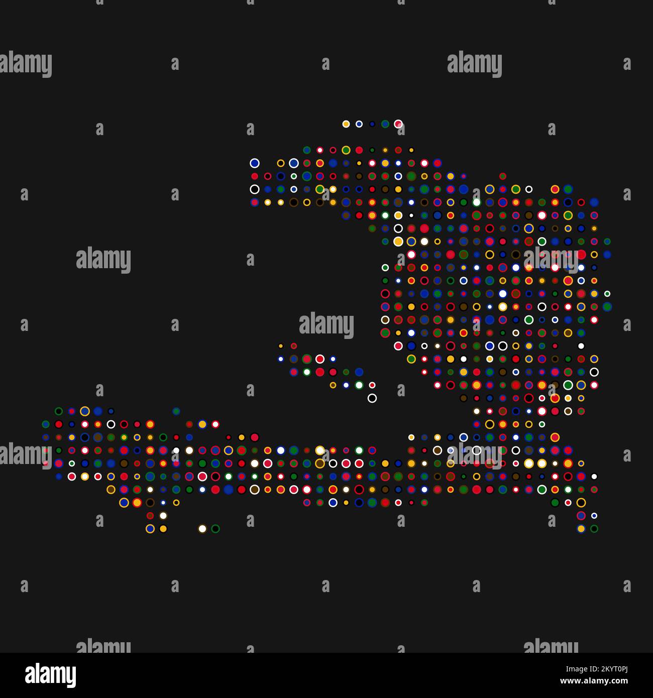 Haiti Map Silhouette Pixelated generative pattern illustration Stock ...