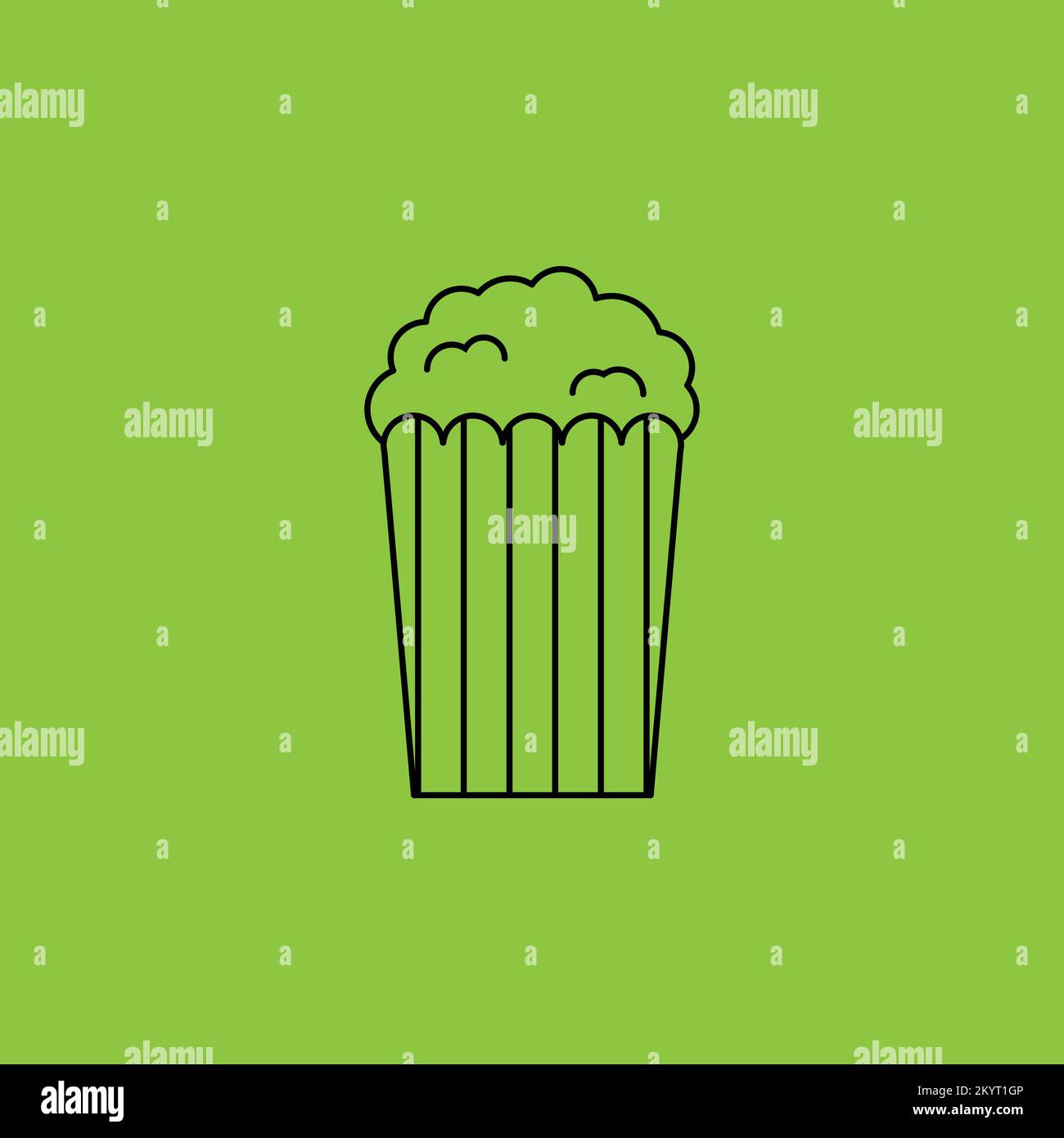 Popcorn icon isolated. Fast Food Concept. - Vector. Vector illustration Stock Vector