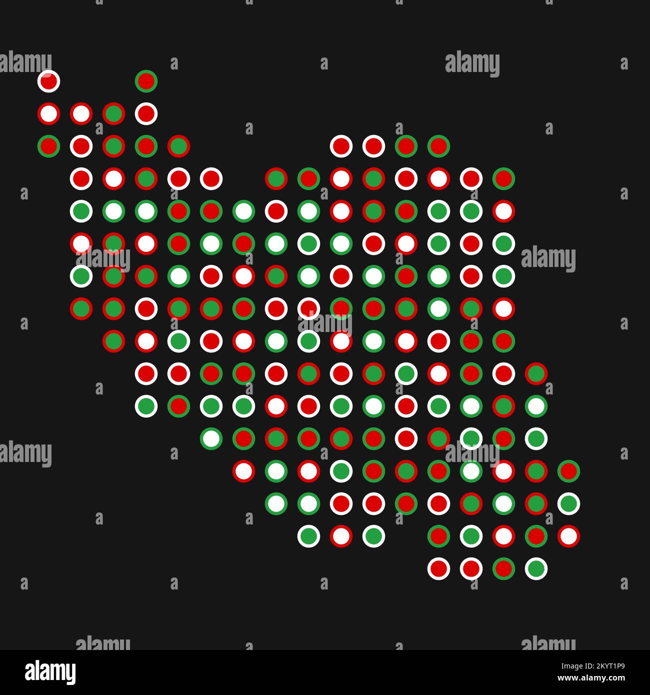 Iran Map Silhouette Pixelated generative pattern illustration Stock ...
