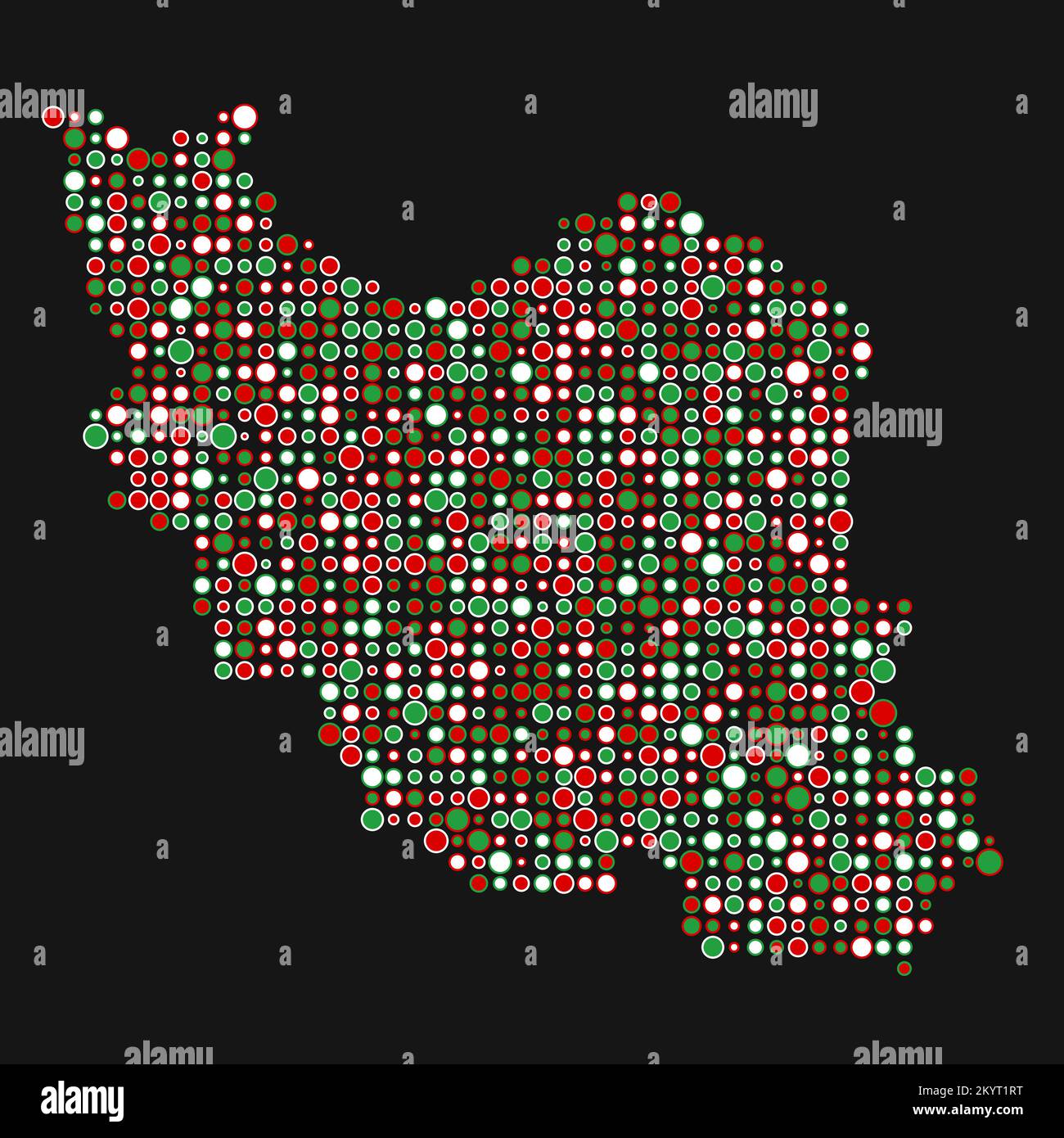 Iran Map Silhouette Pixelated generative pattern illustration Stock ...