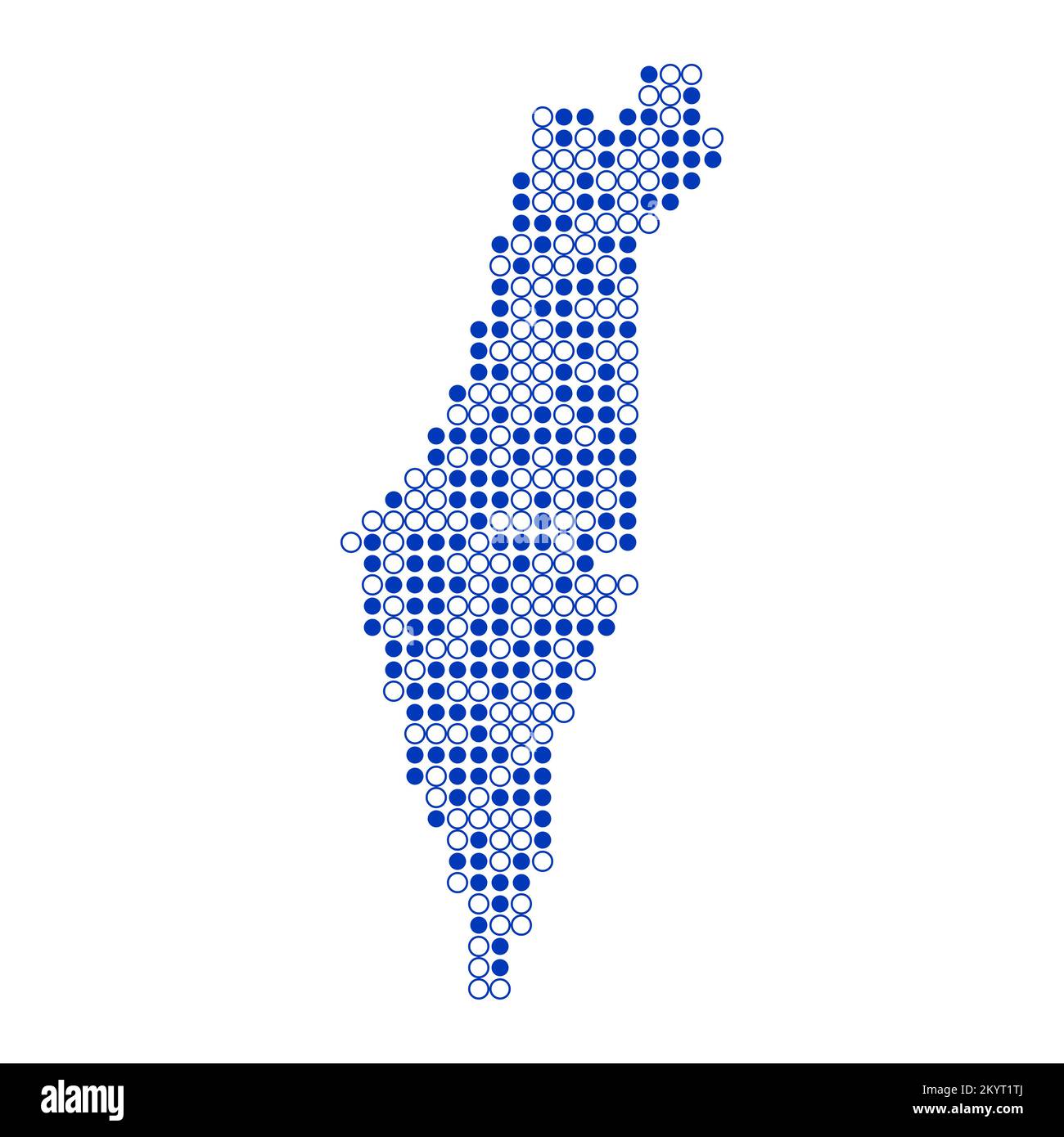 Israel Map Silhouette Pixelated generative pattern illustration Stock ...