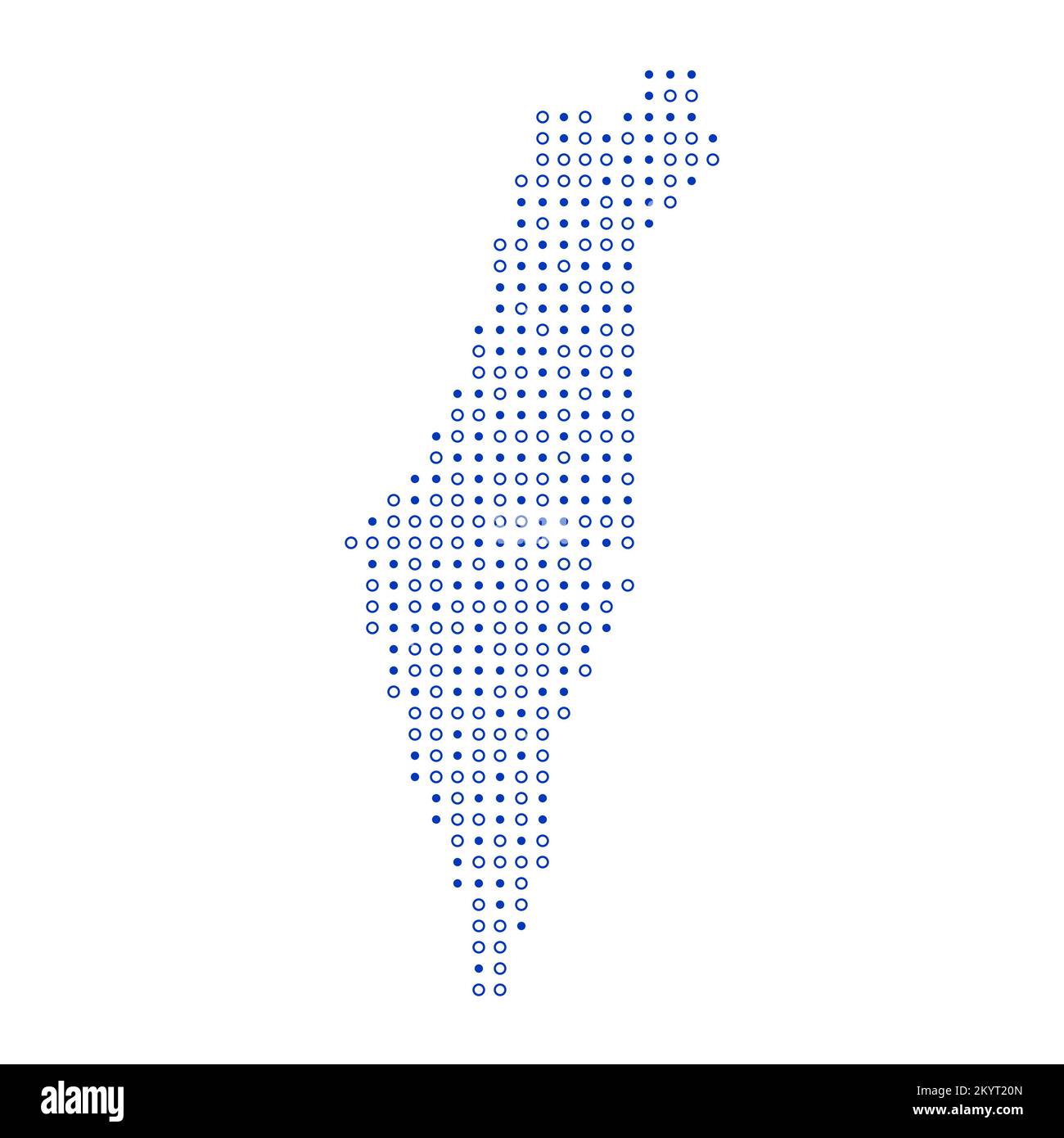 Israel Map Silhouette Pixelated generative pattern illustration Stock ...