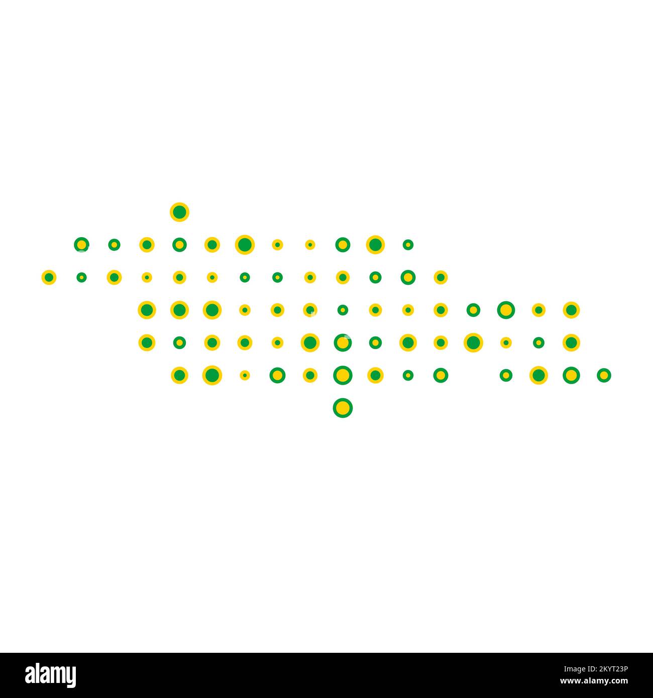 Jamaica Map Silhouette Pixelated generative pattern illustration Stock Vector