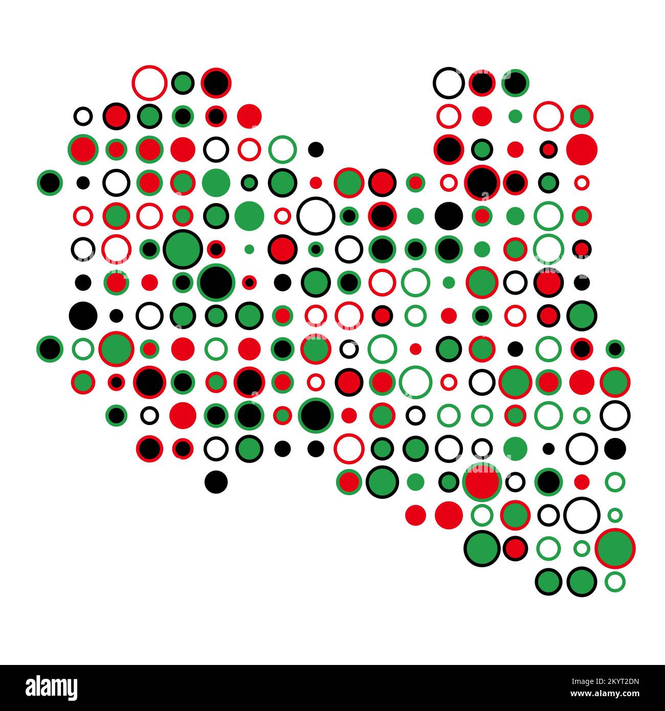 Libya Map Silhouette Pixelated generative pattern illustration Stock ...