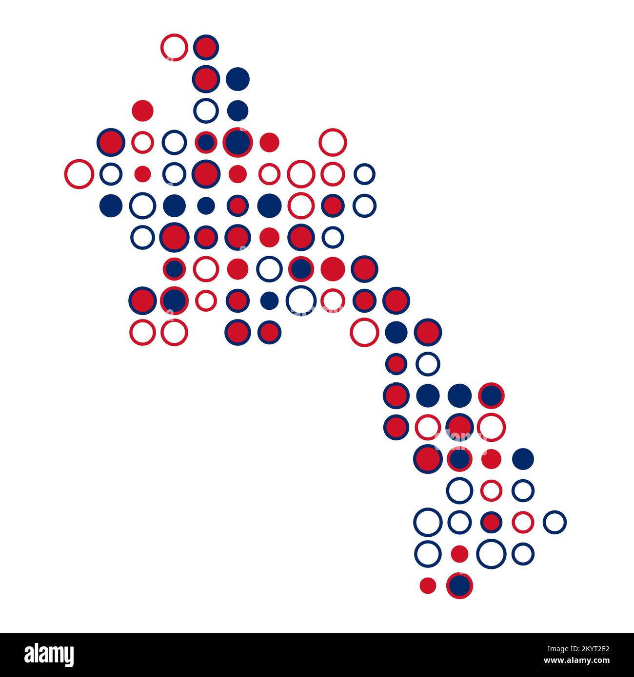 Laos Map Silhouette Pixelated generative pattern illustration Stock ...