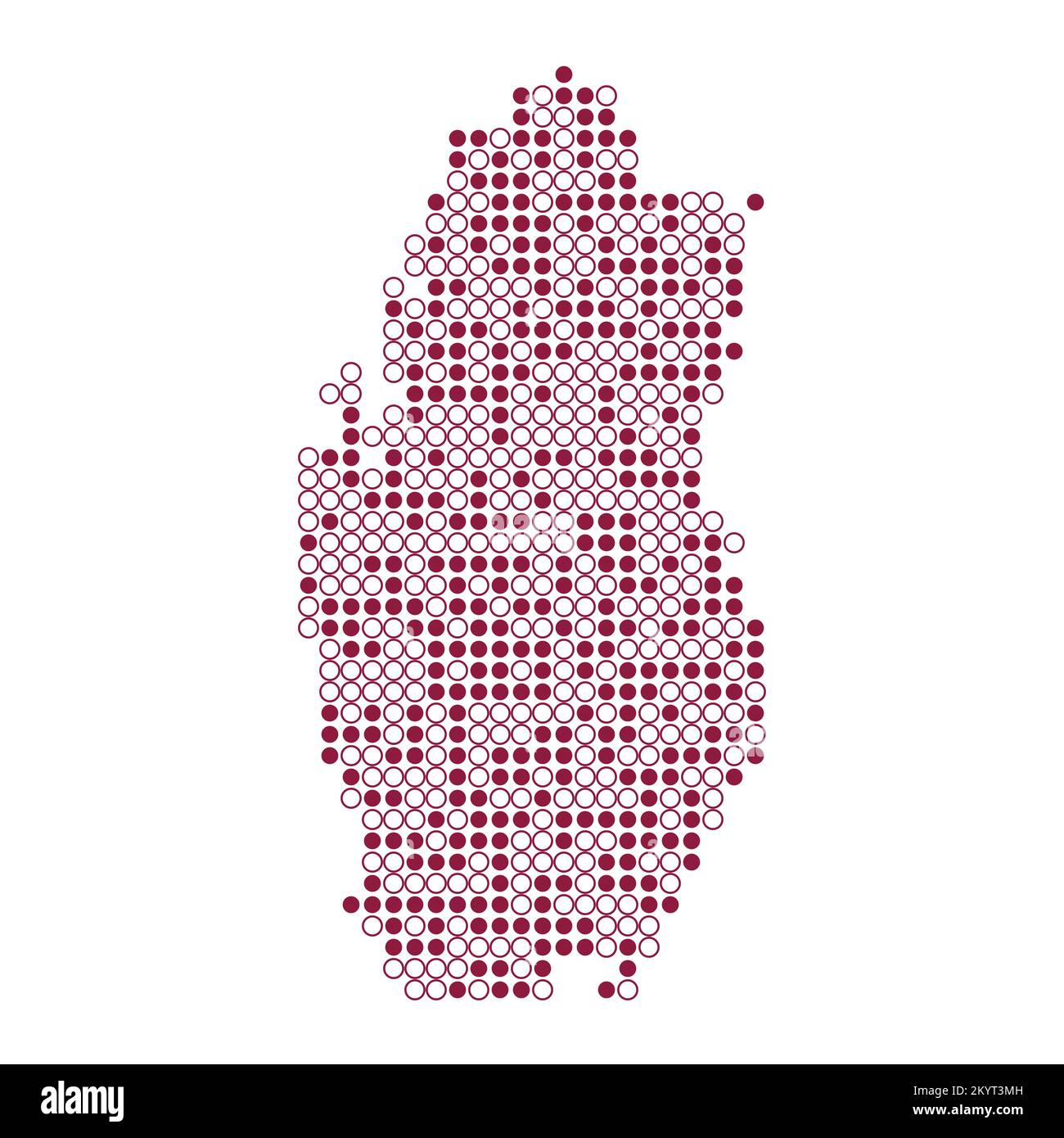 Qatar Map Silhouette Pixelated generative pattern illustration Stock ...