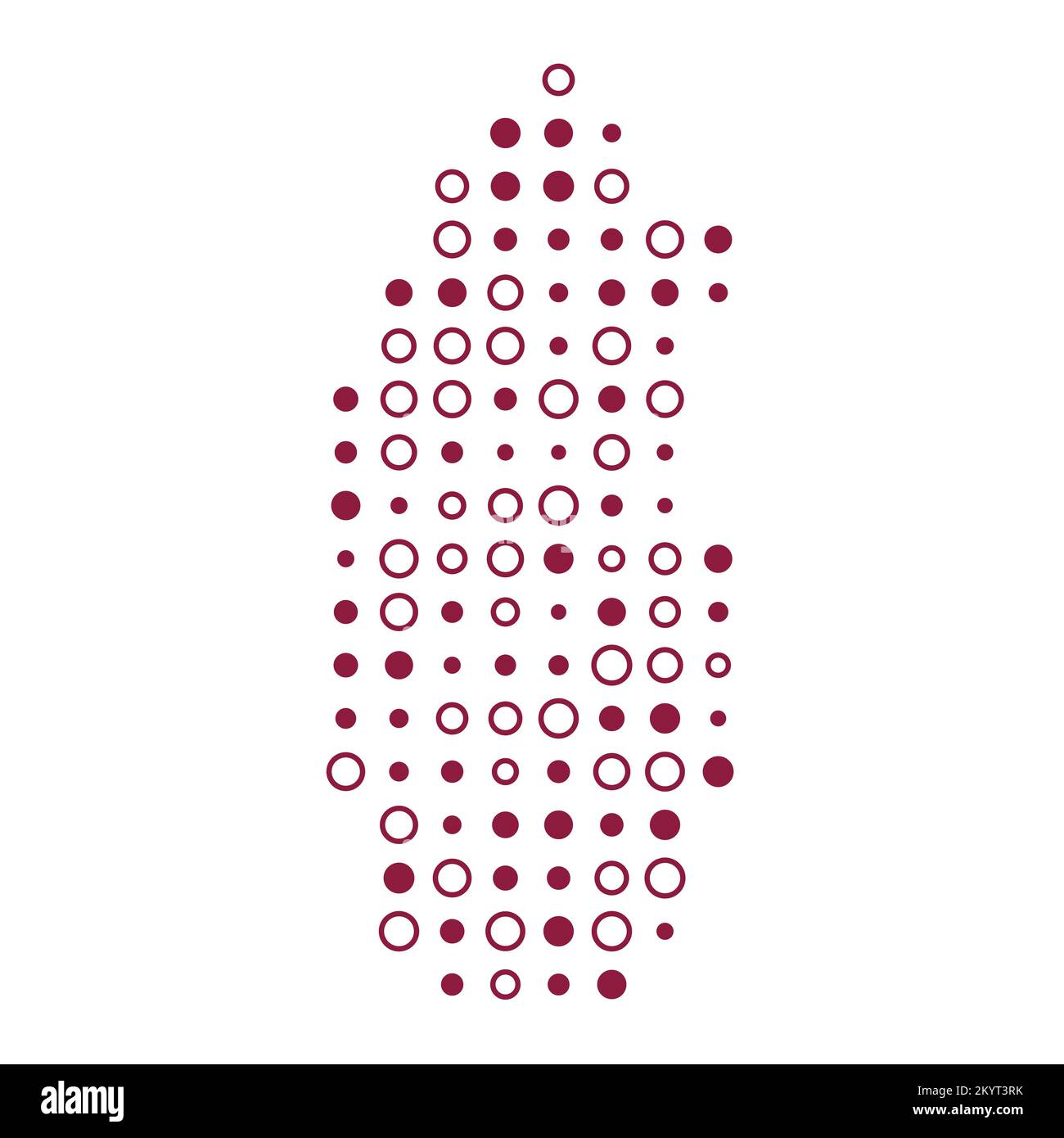 Qatar Map Silhouette Pixelated generative pattern illustration Stock ...