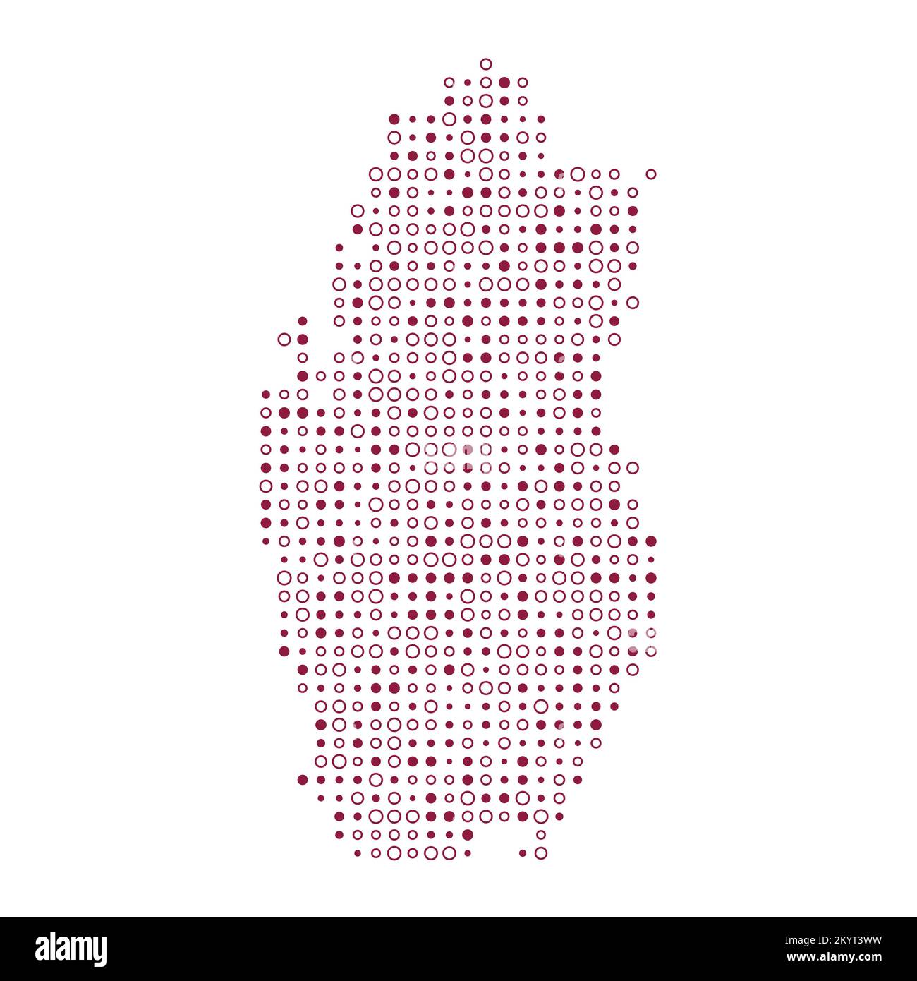 Qatar Map Silhouette Pixelated generative pattern illustration Stock ...