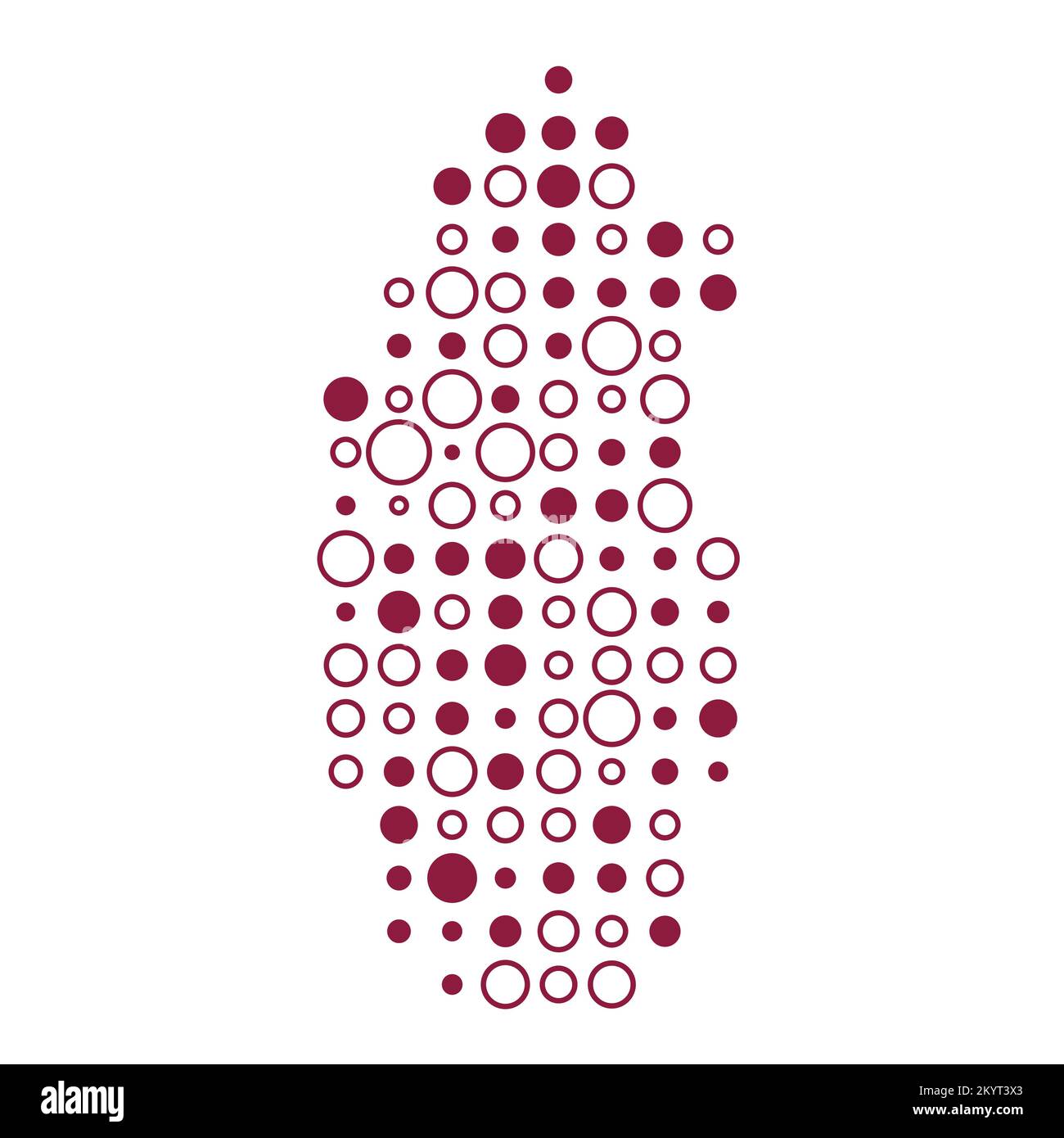 Qatar Map Silhouette Pixelated generative pattern illustration Stock ...