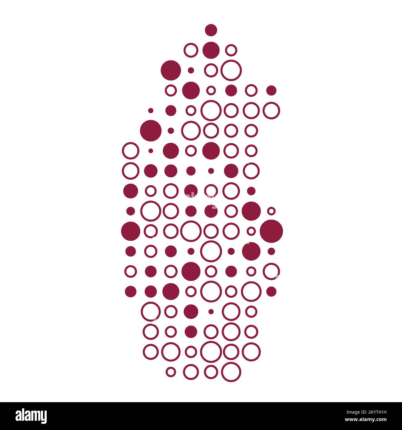 Qatar Map Silhouette Pixelated generative pattern illustration Stock ...