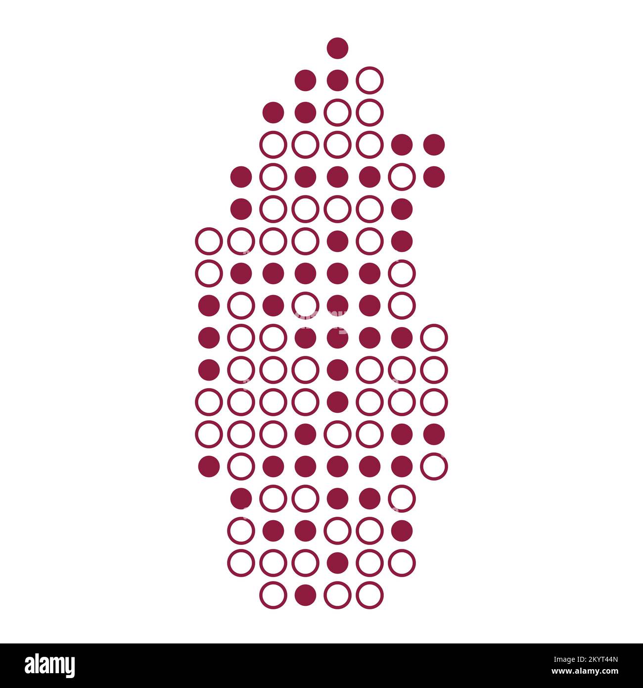 Qatar Map Silhouette Pixelated generative pattern illustration Stock ...