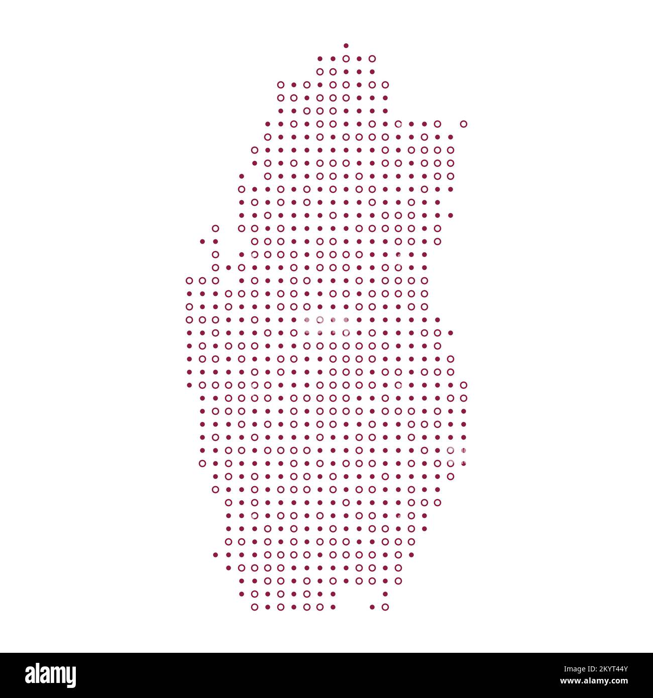 Qatar Map Silhouette Pixelated generative pattern illustration Stock ...