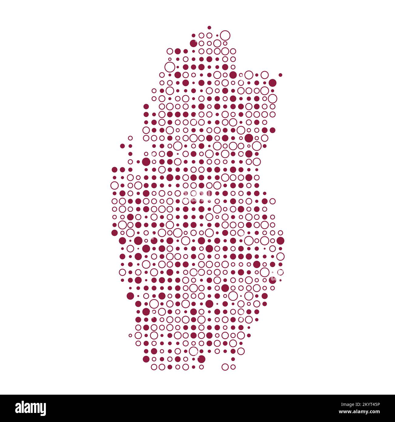Qatar Map Silhouette Pixelated generative pattern illustration Stock ...