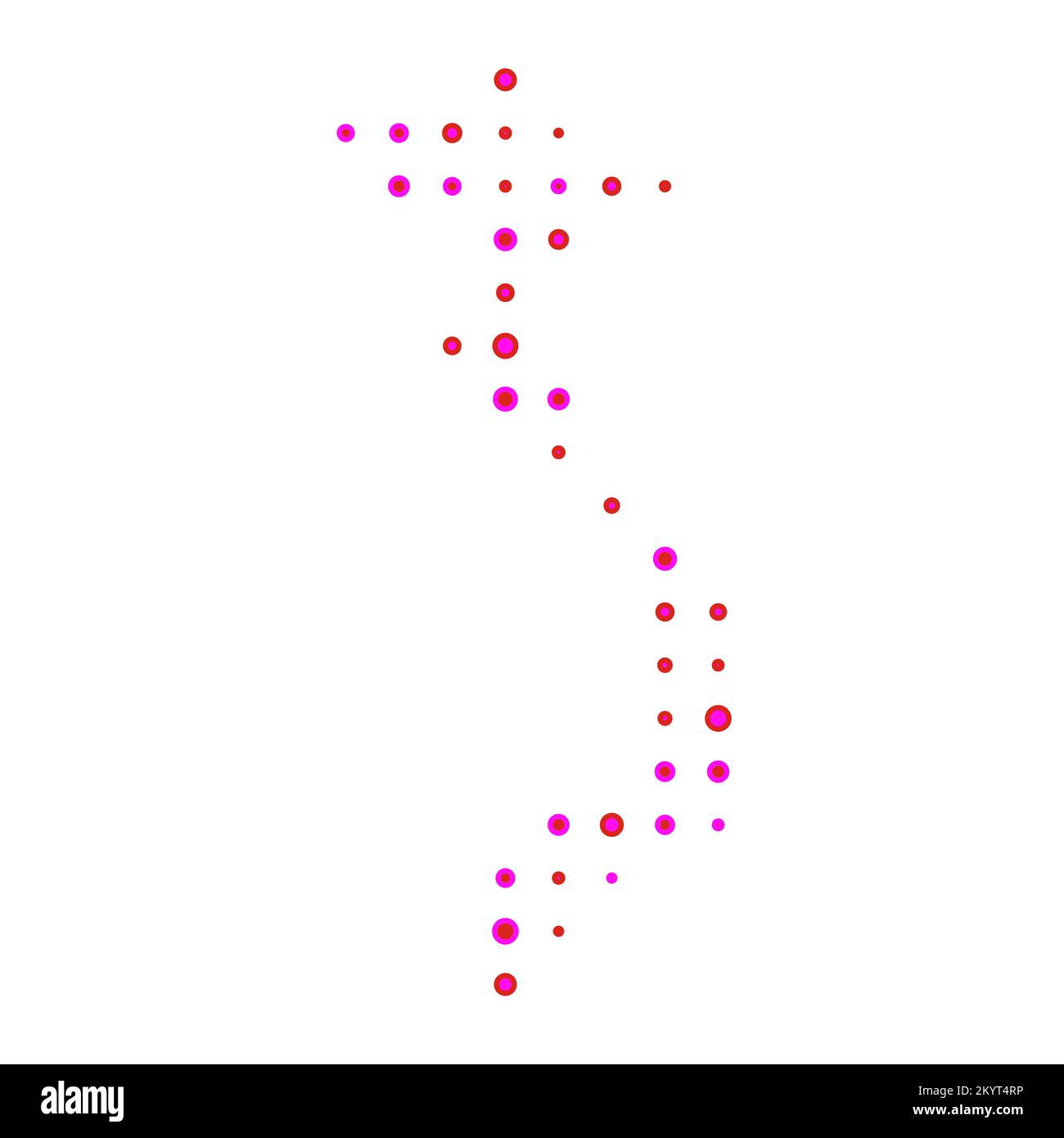 Vietnam Map Silhouette Pixelated generative pattern illustration Stock Vector