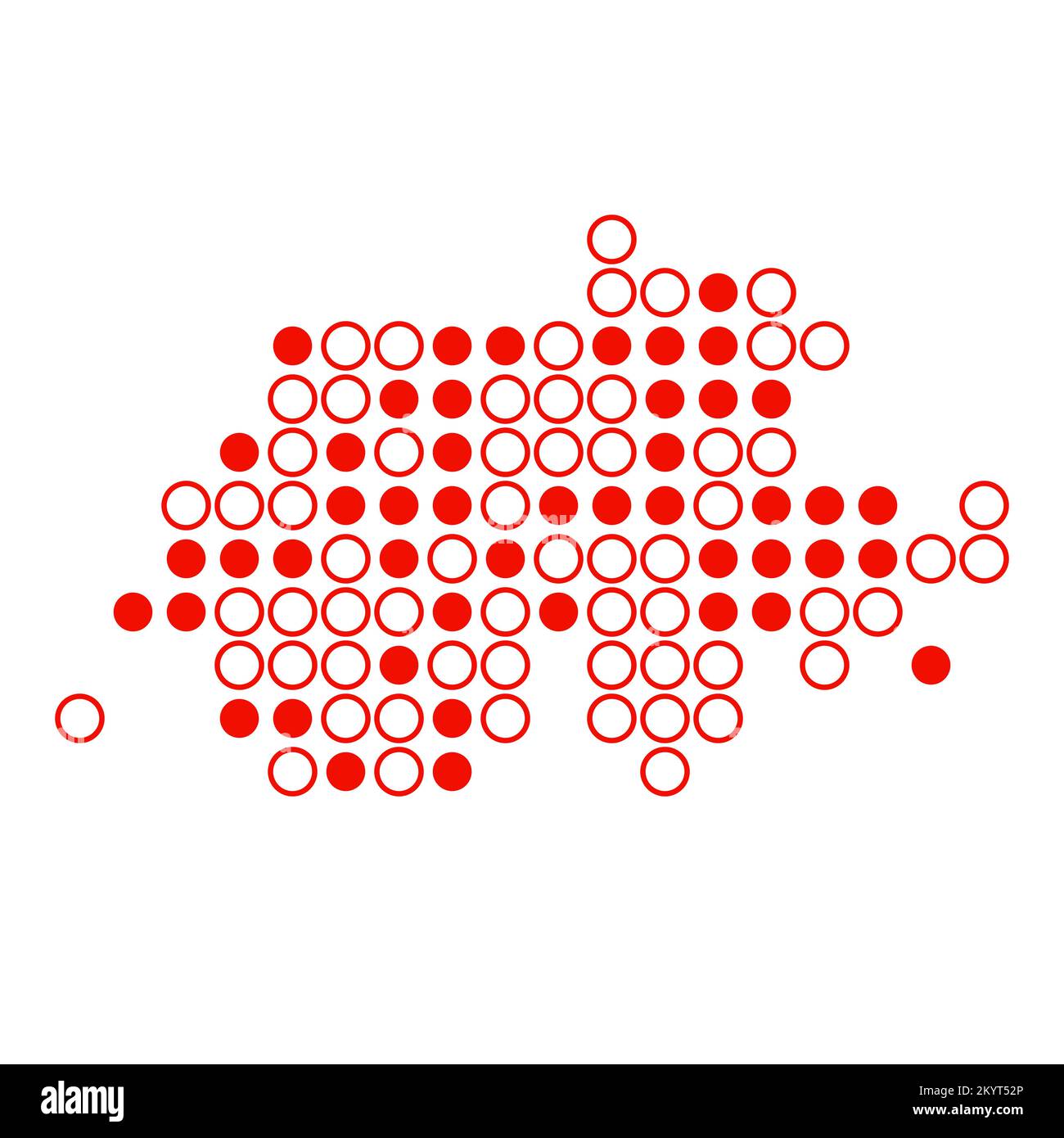 Switzerland Map Silhouette Pixelated generative pattern illustration Stock Vector