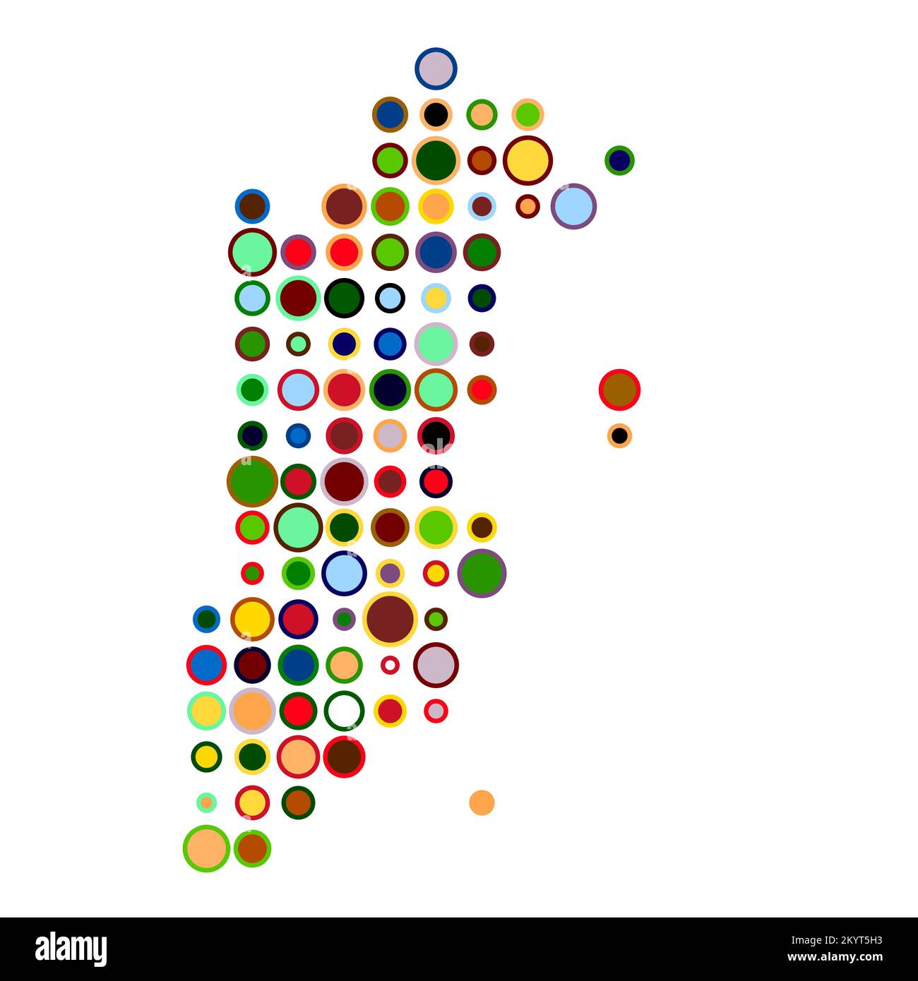 Belize Map Silhouette Pixelated generative pattern illustration Stock ...
