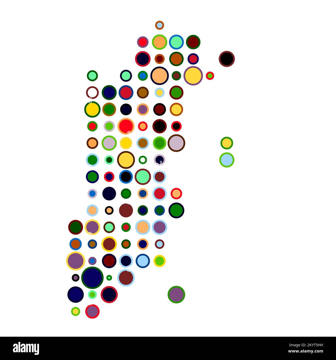 Belize Map Silhouette Pixelated generative pattern illustration Stock ...