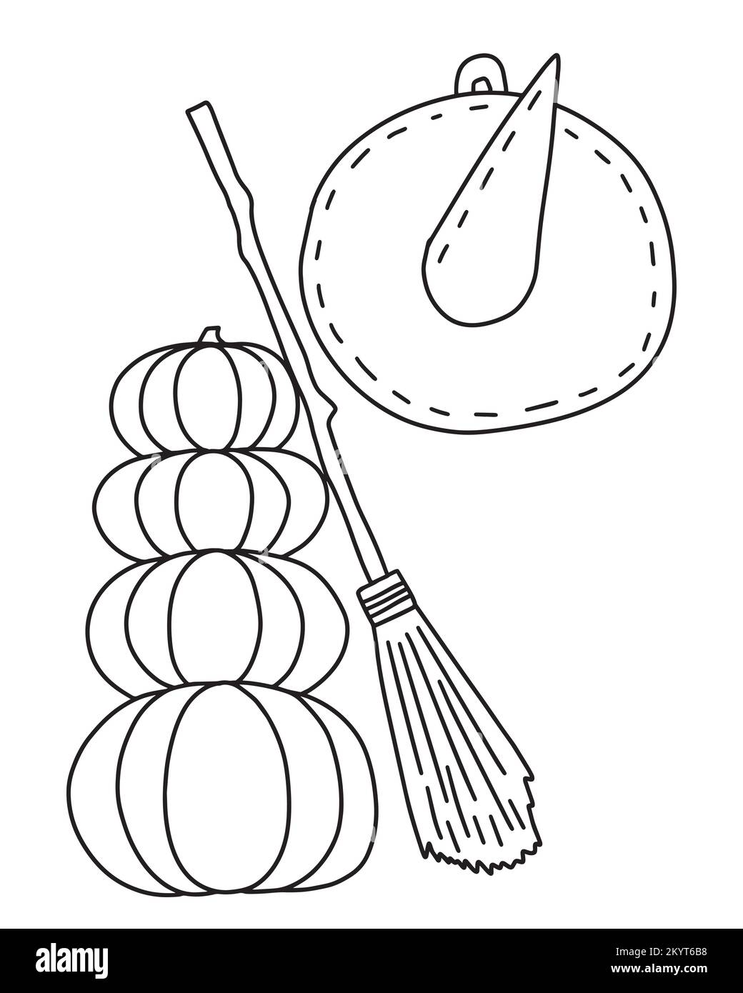 Vector Halloween coloring page Stock Vector