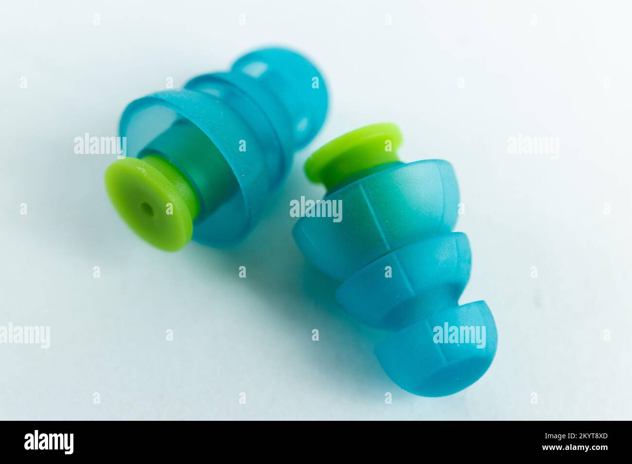Silicone ear plugs for human ears on white background Stock Photo Alamy