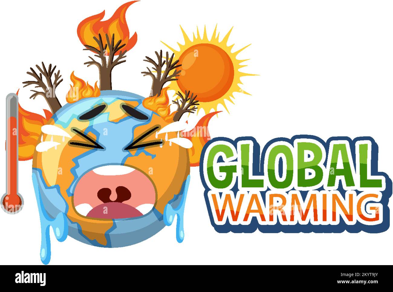 Global warming vector concept illustration Stock Vector Image & Art - Alamy