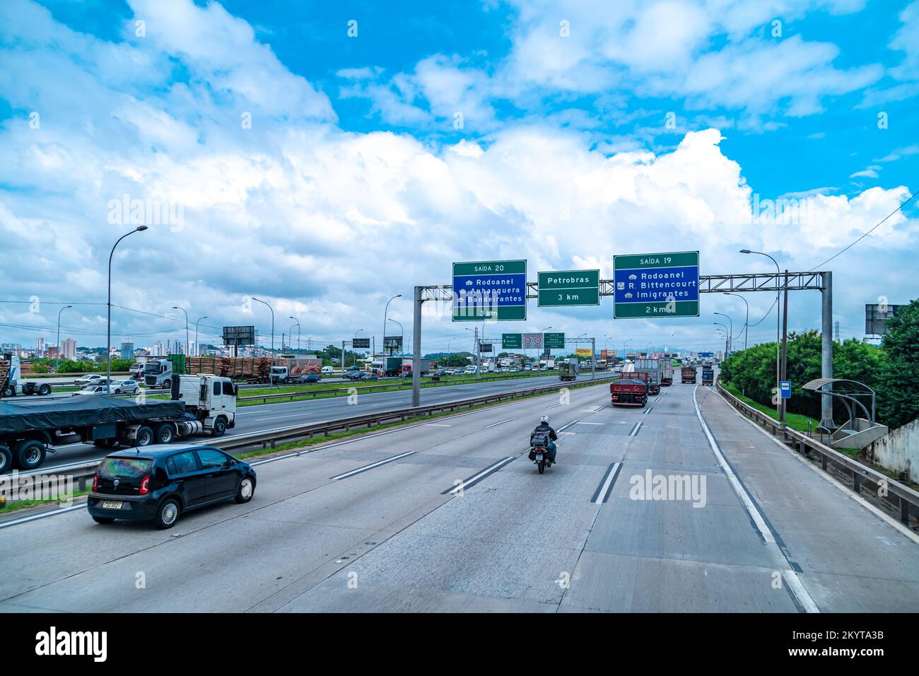 Brazil - March 15, 2022: traffic on the Brazilian highway Stock Photo