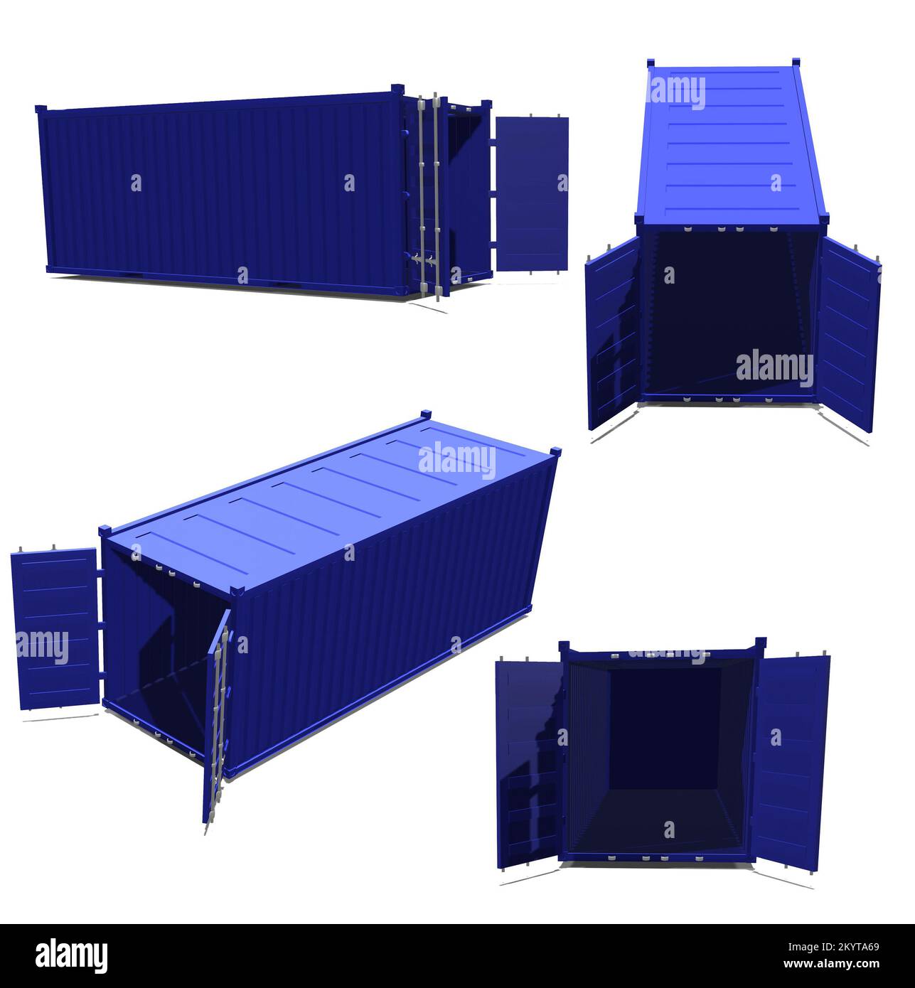 cargo container for the transport of goods 3d render illustration ...