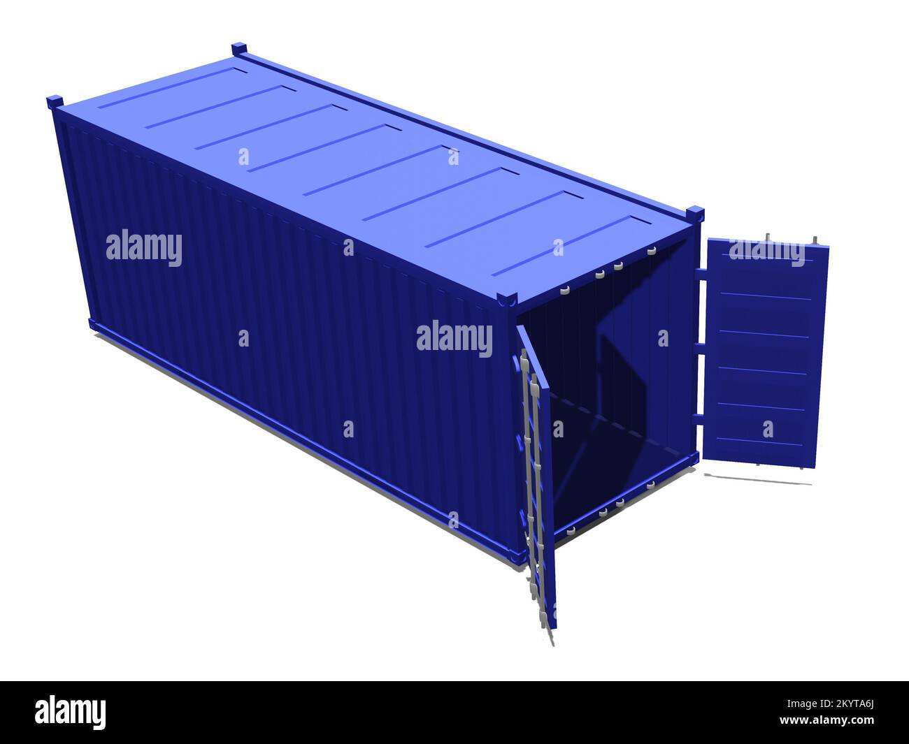 cargo container for the transport of goods 3d render illustration ...