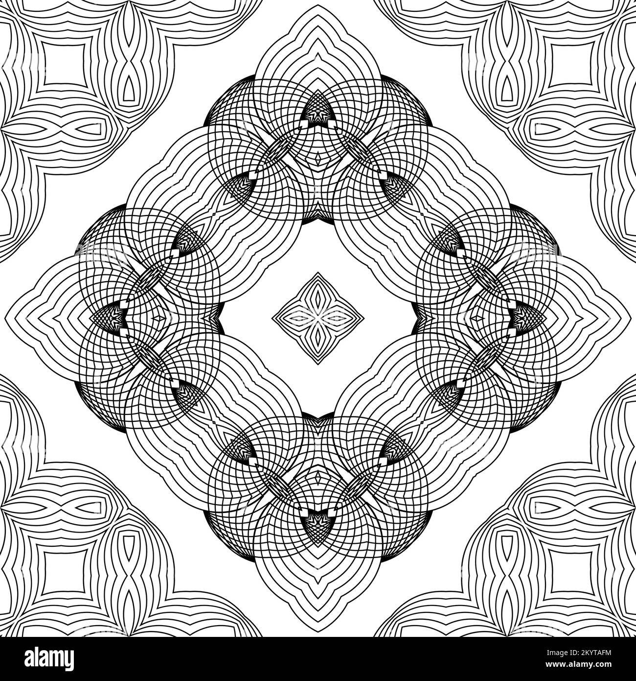 Line Icon Seamless Pattern Isolated on White Background Stock Vector ...