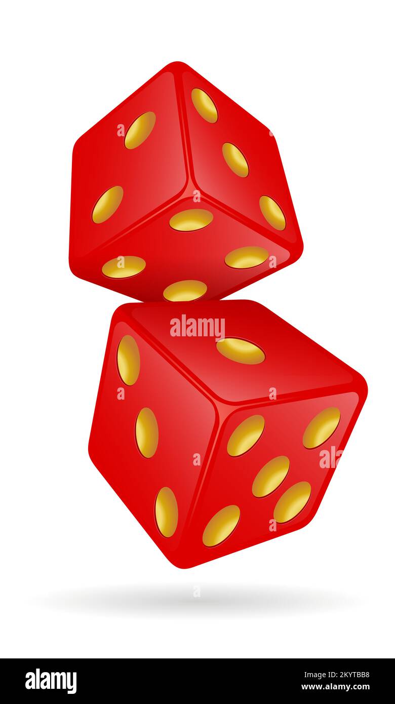 casino gambling dice vector illustration isolated on white background