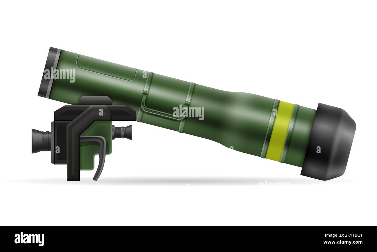 hand portable missile system vector illustration isolated on white background Stock Vector