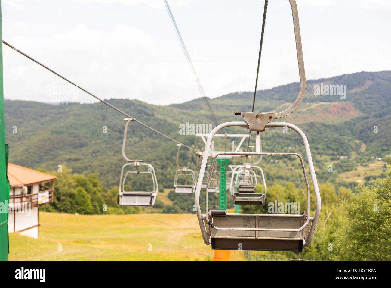 A woman on a chair lift hi-res stock photography and images - Alamy