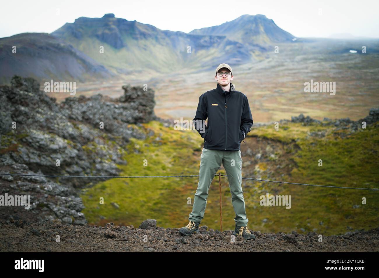 Portrait, Saxhóll Crater, Iceland Stock Photo - Alamy