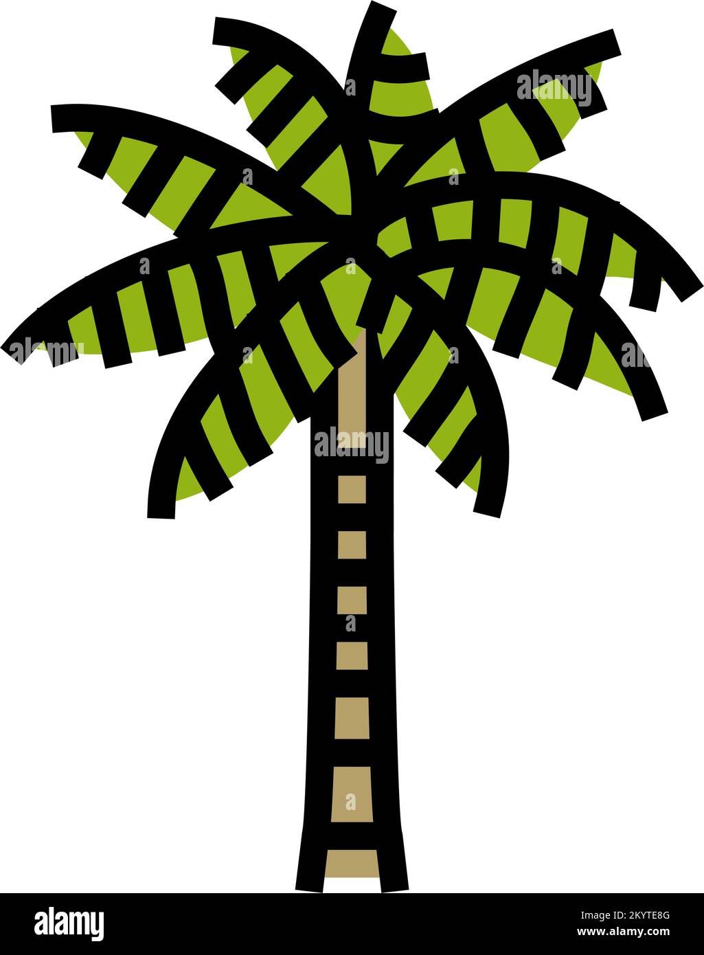 coconut palm tree color icon vector illustration Stock Vector